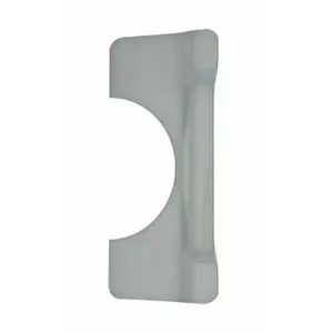 Don-Jo BLP207SL 3.25 x 7 in. Blank Latch Protector for Key in Lever Locks with up to 3.75 in. Escutcheon, Silver Plated