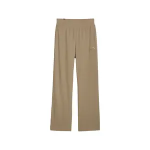 PUMA Womens Elevated Essentials Mid Rise Knit Lounge Pants Casual - Beige