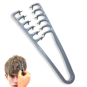 Volumizing Wide-Tooth Texture Comb, Men’s Hair Fluffy Styling Comb, Root Lifting and Volume Building Tool, Seam Bangs Grooming Comb, Gray Portable Daily Use Hair Accessory   texture comb volumizing comb Hair Styling Tools
