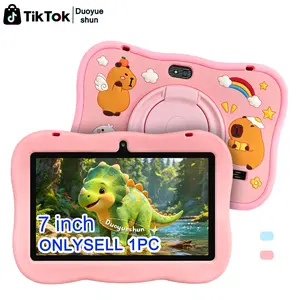 Cute Summer 7-Inch Kids & Students Smart Tablet, 5G High-Speed WiFi, 2-in-1 Study & Office, HD Full Screen, Front & Rear Dual Cameras, Full-Body Shockproof Case, Early Learning + Entertainment, Online Class Ready, Gift for Easter/Halloween/Christmas