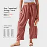 TARSE Womens Linen Blend Wide Leg Pants Casual Loose Fit Beach Palazzo Harem Pants with Pockets Spring Summer Style