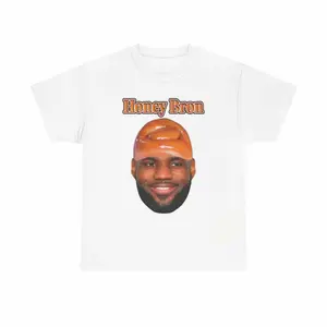Honey Bron Funny Meme Vintage Tshirt, Baseketball James Lebron Unisex Tee Shirt, Gift for Fan And Friend, Top Menswear Streetwear Shortsleeve men, Adult funny T-shirt, Gift for Woman and Man