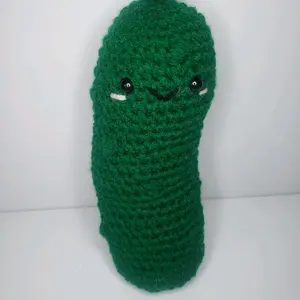 Crocheted Pickle plushie