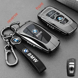 Alloy Metal Car Remote Key Case Cover Key Fob Shell Holder for Bmw F30 F20 F10 F18 F22 F01 X3 X4 F06 F02 M3 M5, Auto Keychain Accessories