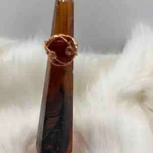 Carnelian copper ring
