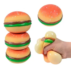Squishy Stress Relief Toy Hamburger Pinching Cookies Decompression Venting Toy Anxiety Relaxation Office Desktop Accessory