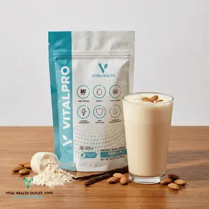 Vital Health Vitalpro - All-in-One Protein Powder & Meal Replacement with Superfoods, Mushrooms & Omega 3 (Vanilla)