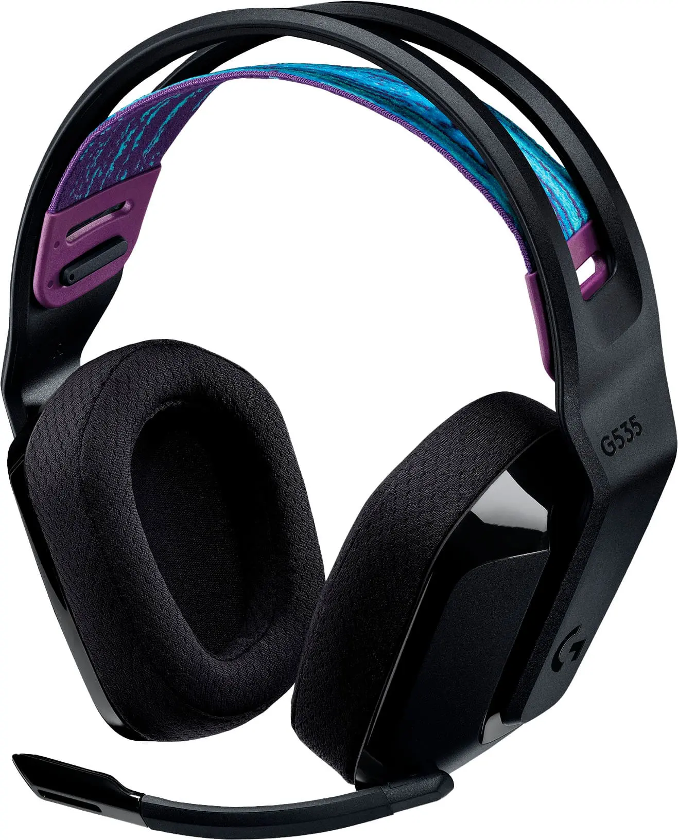 Logitech - G535 LIGHTSPEED Wireless Over-the-Ear Gaming Headset for Windows, PS5, PS4 - Black