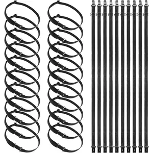 30 Pcs Black Adjustable Elastic Bow Tie Extension Straps with Clips, Suitable for Almost All Bow Ties for Boys and Men