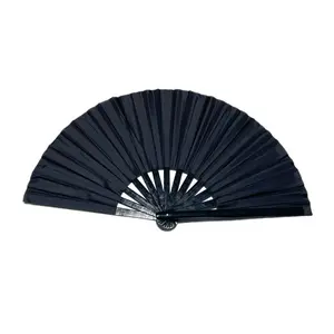 Solid Color Bamboo Hand Held Clack Fan Decor