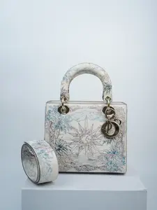 Pre-owned Dior lambskin Shoulder Bags Christian Special Medium Lady Dior