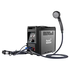 Ranein Portable Camping Water Heater (Carry Handle Model), Propane On-Demand Camping Water Heater, Built-in 4000mAh 1.5-Hour Rechargeable Battery, Compact Outdoor Instant Shower Heater