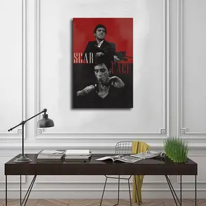 Scarface Poster Vintage Movie Posters Canvas Art Posters for Room Aesthetic And Wall Art Picture Living Room Decor Poster(Poster only (unframed))