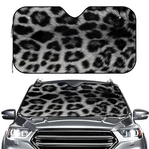1pc Party Tableclothsparty Tablecloths1pcs Leopard Print Car Windshield Sun Shade with& Glare- Fit Retractable Canopy Cover, Black/ White/ Beige/ Gray/ Blue/ Pink/ Purple- Stylish Auto Accessory for SUVs, Trucks, (Ideal Gift)ProdProduct Size Varies