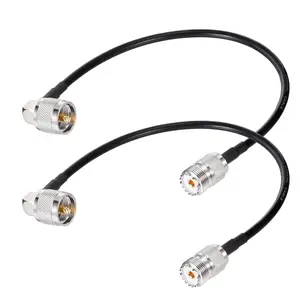 CB Antenna Cable 12inch UHF PL259 Male to SO239 Female RG58 Antenna Extension Coax Jumper Cable for Radio Antenna Scanner Antenna Analyzer Dummy Load SWR Meter etc.2pcs