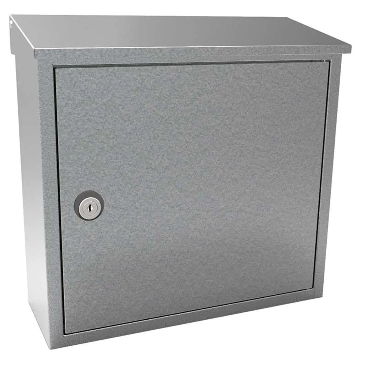 QualArc ALX-400-GAL Allux 400 Top-loading Locking Wall Mounted Mailbox, Galvanized Steel