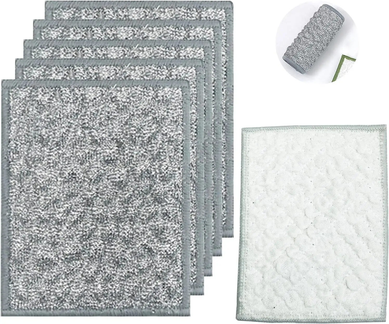 New Thickened Double-Sided Metal Wire Dishwashing Cloth, Suitable for Both Dry and Wet Use, Scratch Free Dishwashing Cloth, Suitable for Kitchen Cleaning, Cookware, Tableware, Sink (5 Pieces) shengyoude