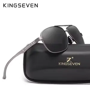 KINGSEVEN Aluminum Magnesium Unisex Aviator Eyeglass 7188 Driving, Fishing, Fashion Fit, Sunglass Lightweight, Top, Sunglass, Fashionable, Comfortable Design Vision Glare