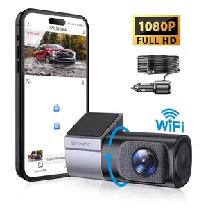 1080P Dash Cam Car Camera FHD Driving Recorder WiFi APP Control Night Vision 24 Hour Parking Monitor Loop Recording G Sensor HDR 145 Degree Wide Angle Supports 128GB Mini Compact Dashcam for Cars Trucks Ride Share Drivers Road Safety Car Accessories Tech