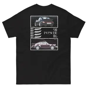 Flowstate Porsche Tee Black - Classic 100% Cotton Unisex Top for Summer Streetwear - Medium Length, Graphic Design