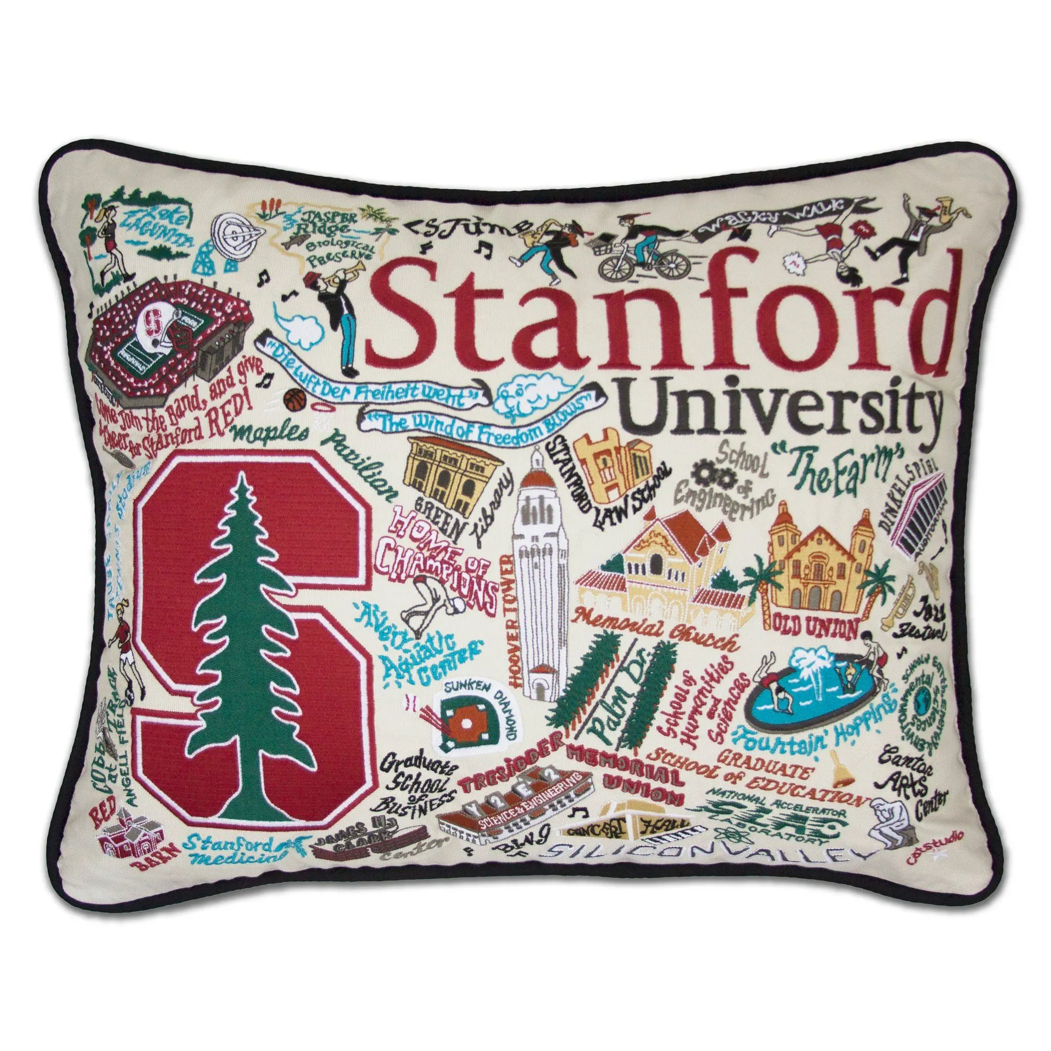 Stanford University Collegiate Embroidered Pillow