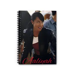 Spiral Aaliyah Notebook - Ruled Line, Custom Design