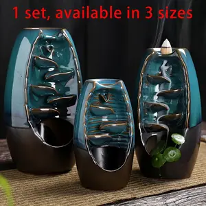 Ceramic Kiln-Change Incense Holder, Left Right Diffusion Furnace, Indoor Decor Gift Craft, Water Cultivation Home Decoration
