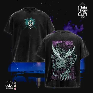 Retro Limited Vintage Astel Naturalborn of the Void Washed T-Shirt & Hoodie Elden Ring, Dark Fantasy Teal Skull Cosmic Horror Graphic Tee Back Print, Gift for Gamer