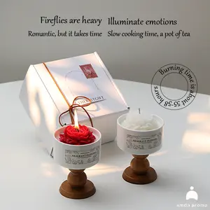 Flower Aromatherapy Candle for Home Decor and Ornaments Camellia-scented aromatherapy candle