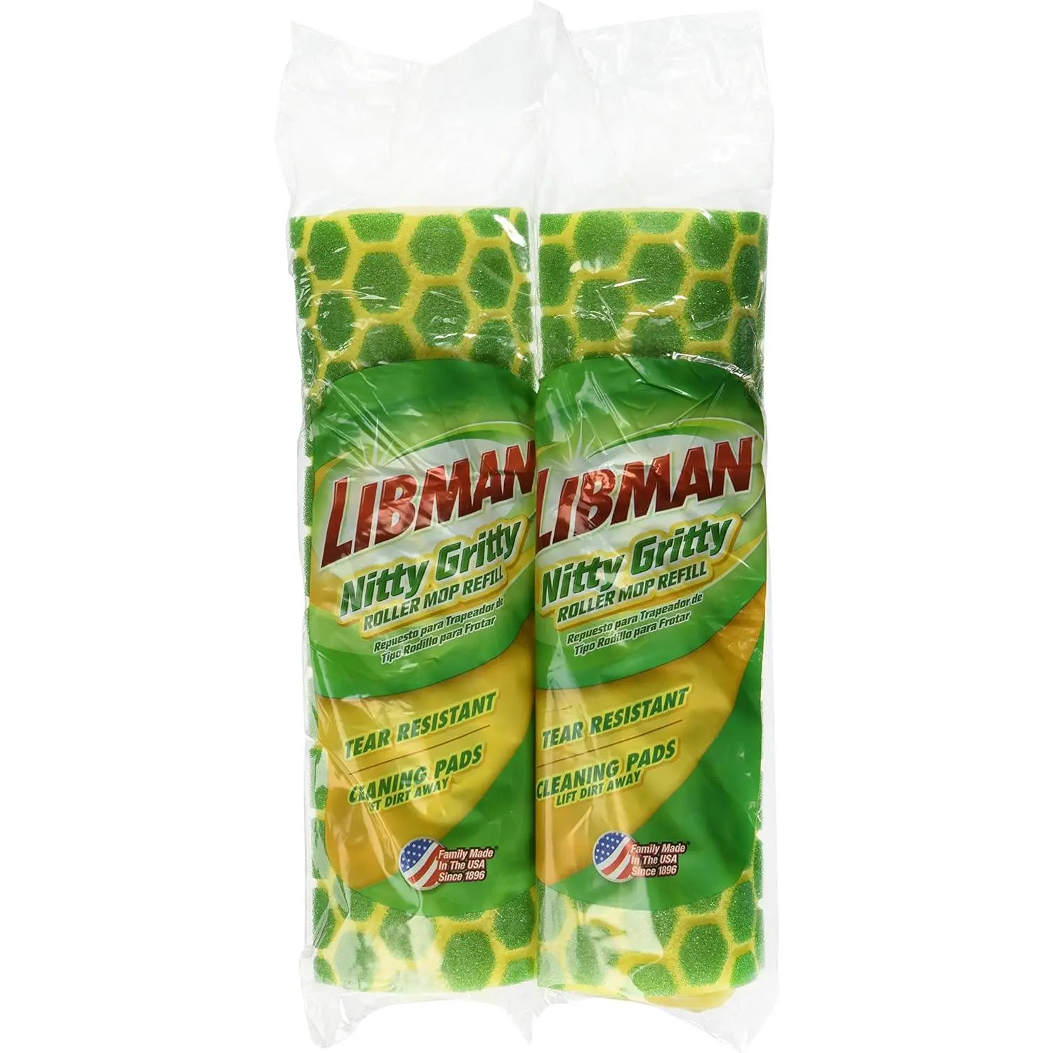 Libman Nitty Gritty Roller Mop Refill - 2-Count Pack (Household Appliance Replacement Accessory)
