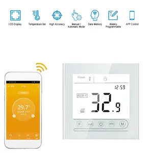 Tuya WiFi Smart Thermostat 16A for Electric Floor Heating System Temperature Voice Controller for Google Home Alexa