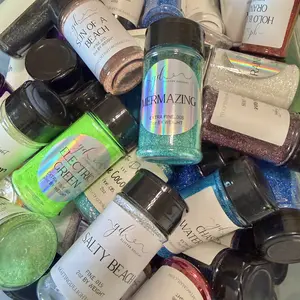 Delight Glitter Grab Bag 5 Shaker Bundle - Chunky Mix Fine Glitter Tumbler Resin Crafting Body Nail Art
