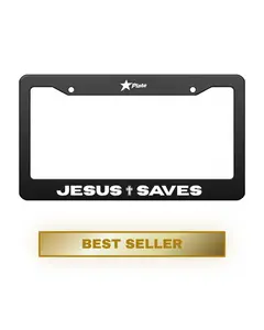 Jesus Saves Car License Plate Frame, Automotive Exterior Accessory, Vehicle Accessories
