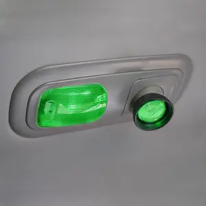 Rectangular Dome Light Lens and Round map Light Lens For 2006+ Peterbilt - Green