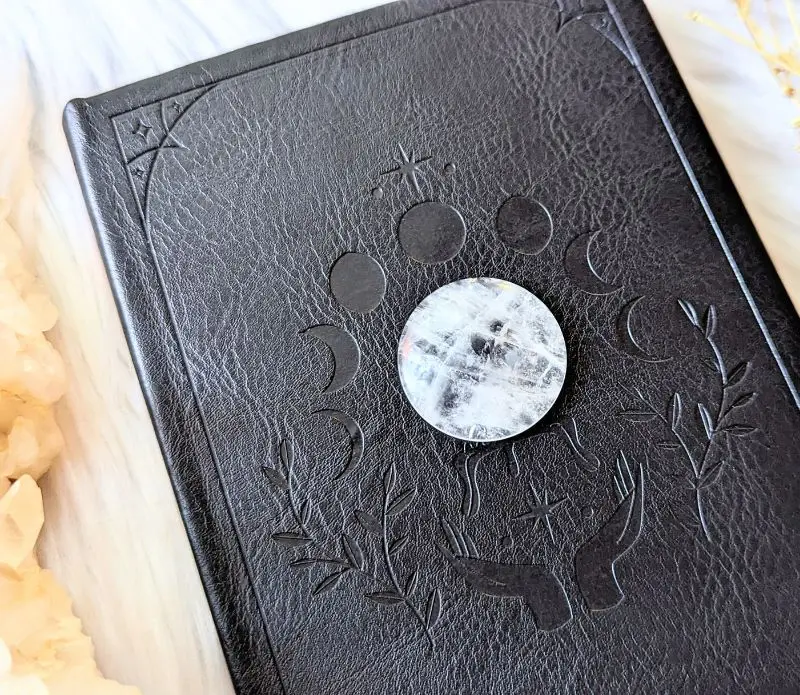 Vegan Leather Journal with Crystal