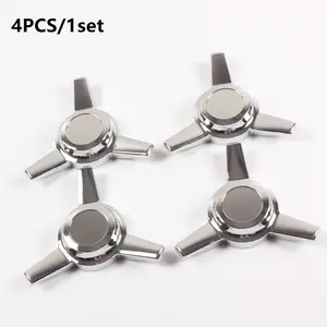 4pcs 3-Bar Spinner Zinc Alloy Hub Center Caps Cover Knock-Off Style Low rider Style