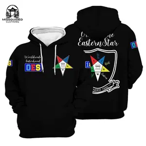 Ireishprint OES Shirt, Black Shield Order Of The Eastern Star OES Hoodie