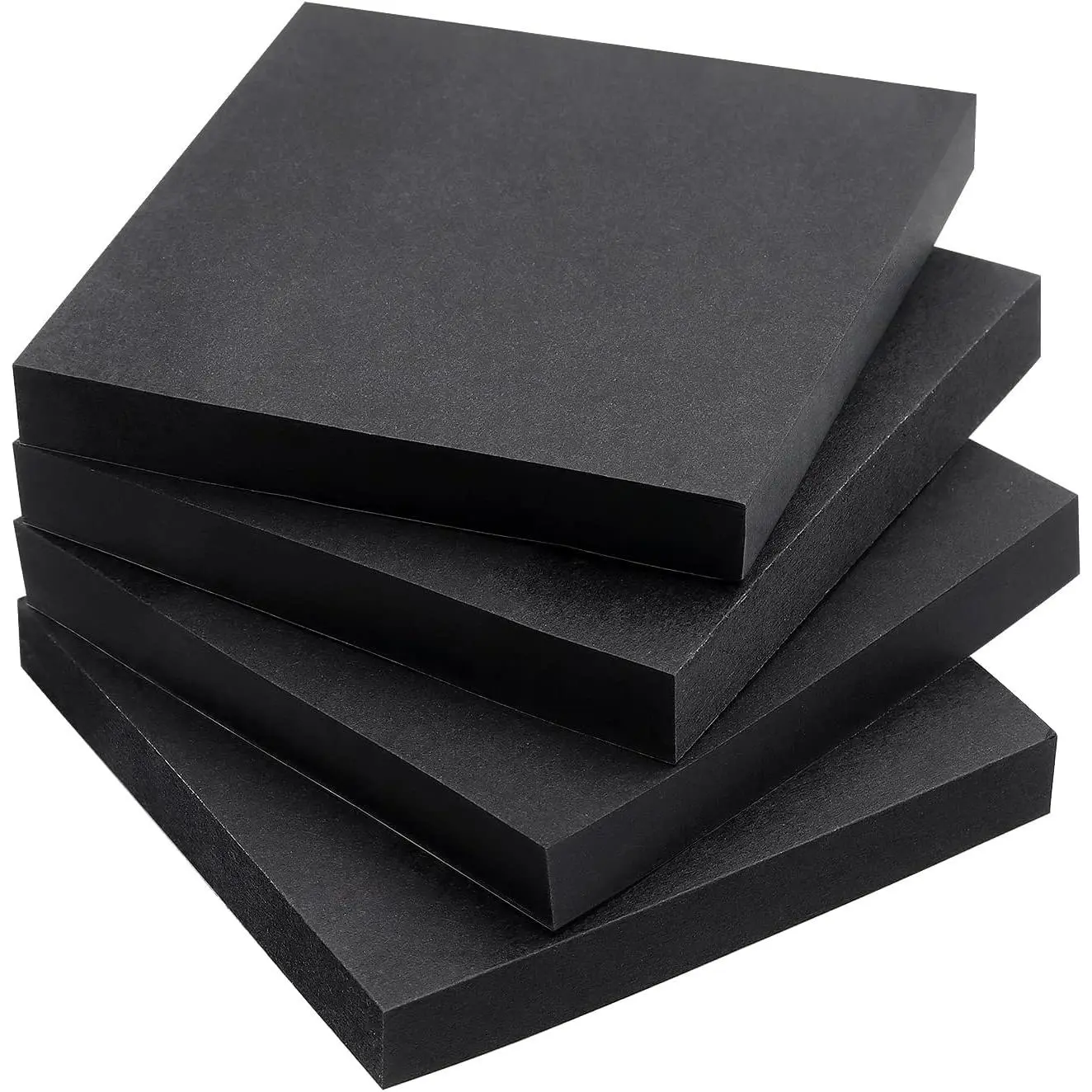 Sticky Notes 3x3 Self-Stick Notes Bright Colors Sticky Notes 4 Pads 90 Sheets/Pad (Black)