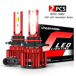 10000K 9012 HIR2 LED Headlight Bulbs Kit High Low Beam Super Bright Combo White High Brightness Csp