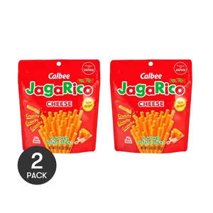 2 Pack CALBEE Jagarico Potato Sticks Double Cheese 1.83 oz Each - Japanese Snack, Crispy & Crunchy