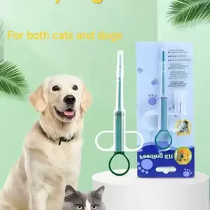 Pet Medicine Feeder Stick for Cats Dogs, Press-Type Rod for Tablets Dog Food Pills Flea Treatment Syringe, Essential Pet Care Tool