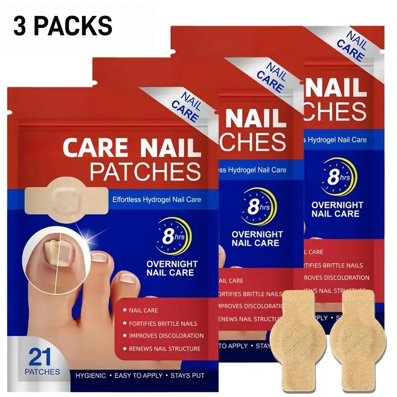 3 Packs Nail Care Patches - 21 Patches per Pack for Nail Care Patch, Beauty Nail Patches for Solving Nail Problems - Daily Nail Care Solution, Nail Enhancement