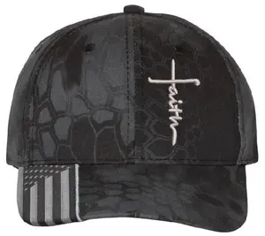 Christian Hats for Men Women Jesus Christian Cross FAITH Cross Embroidered Hat with FREE 4" Christian Cross Cross Decal