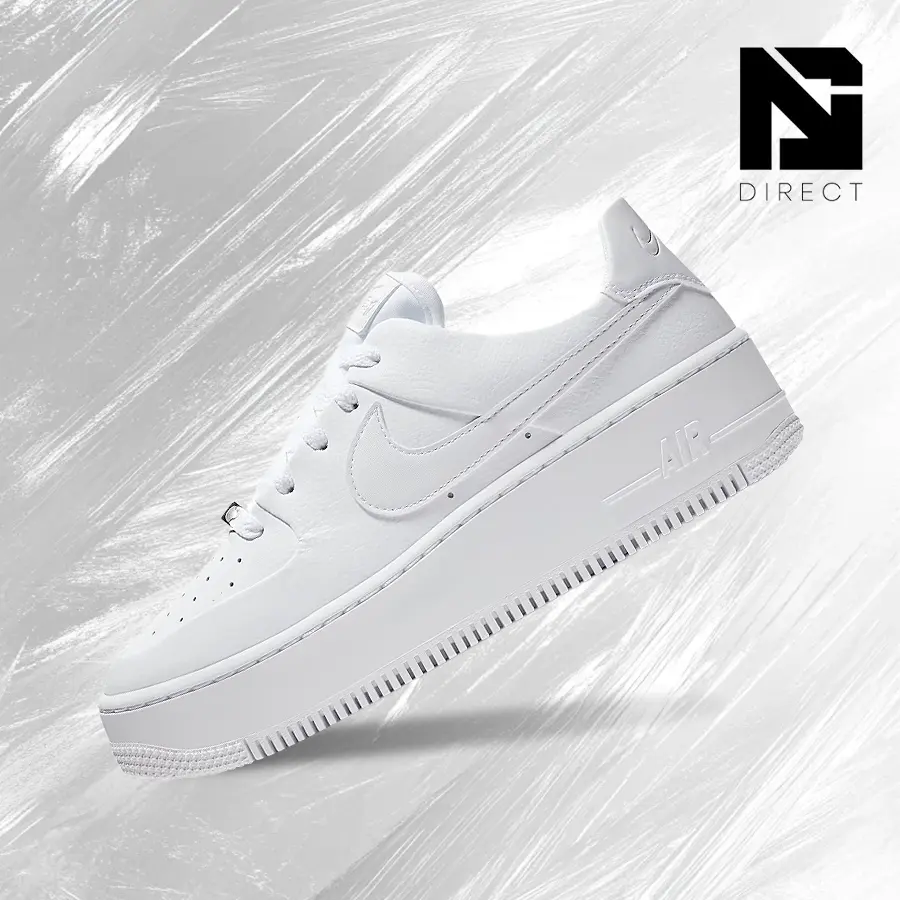 Nike Air Force 1 Sage LowTriple White (Women's)– Women's Lifestyle Sneakers – shoes for woman -Vintagen - Running Shoes, Lightweight Shock-Absorbing Comfort, Breathable Everyday Fit, Gym Training to Street Casual Wear - back to school - AR5339 100