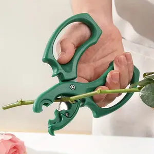 2-In-1 Floral Scissors, Stainless Steel Pruning Shears, Rose Thorn Remover, Ideal for Florists, Durable Garden Tools, Perfect for Flower Shops