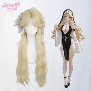 KORURACLUB Unisex Synthetic Cosplay Wig #003 - HanaHime Flower Princess, Japanese Floral Motifs Hime Theme, 2026 Trendy Cute Lolita Style (No Headpiece/Hair Styling Included; Christmas, Black Friday)