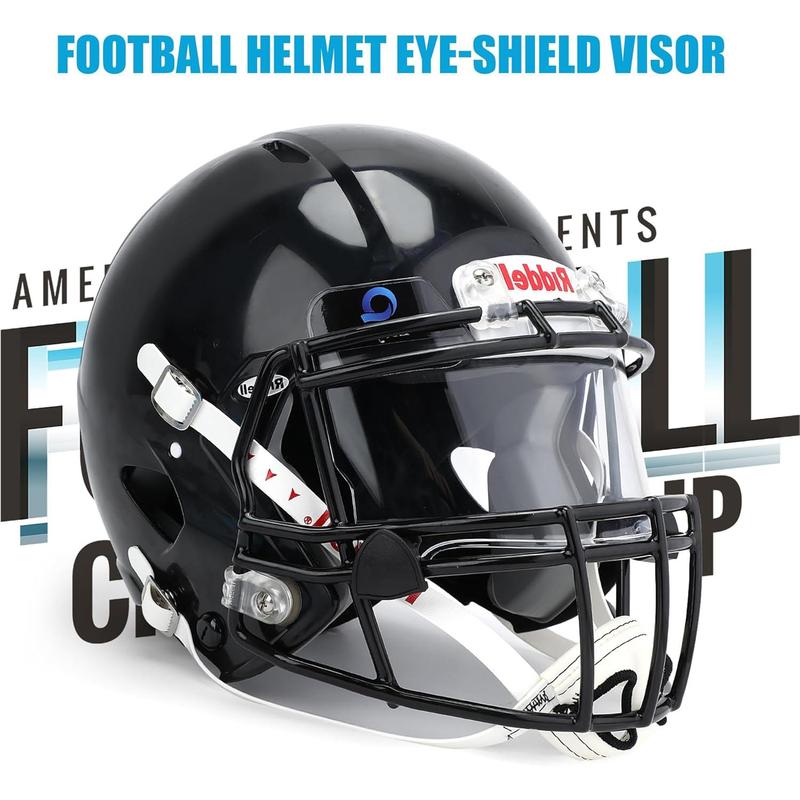 Clear football helmet visor shield antiscratch shatterproof lens for youthadult football lacrosse helmets universal fit protective face shield with quickrelease clips