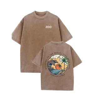[Oversized Solid Drop T Shirts] Sticker Print Oversized Solid Drop Shoulder T Shirts Formen Vintage Streetwear Basic Tees Baggy Hip Hop Unisex Tops Acid Wash Tshirt