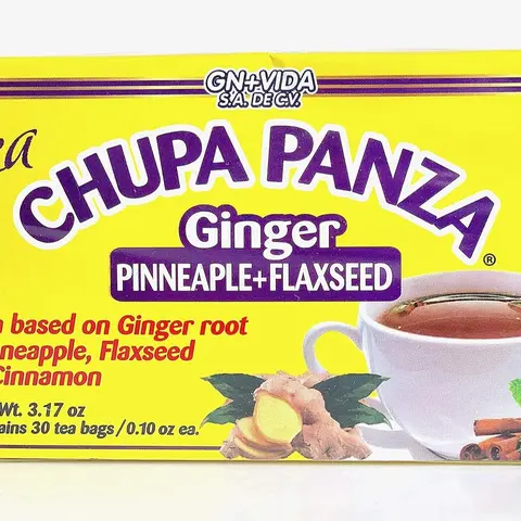 GN+VIDA Chupa Panza Tea (te chupa panza) - 30 Tea Bags, Herbal Supplement Beverage, Fruit Flavor, Dietary Supplement Tea, Organic Ginger Digestive Herbal Tea (30 Tea Bags/0.10 oz Each) Chicory Gardenia Blend