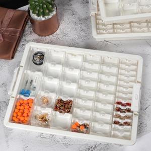 multi-grid diamond arts colorful painting storage box, solid color diamond arts colorful painting accessories beads jewelry storage box, tools, crafts, mother's day gift, gift for mom, crafts, kit diy